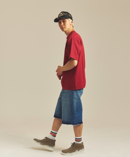 Healthknit(ヘルスニット)の「Healthknit MAX WEIGHT JERSEY HENLEY NECK S/S TEE(Tシャツ/カットソー・メンズ・マルーン/マスタード/ターコイズブルー系/ネイビー/ブラック/ホワイト・M/L/XL)」の20枚目の写真
