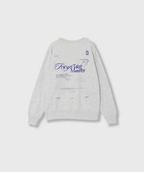THINGS THAT MATTER(シングス ザット マター)の「"CHAOTIC" SWEAT / カオティックスウェット(スウェット・レディース・ライトグレー/ブラック/アイボリー・1/2)」の4枚目の写真