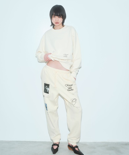 THINGS THAT MATTER(シングス ザット マター)の「"CHAOTIC" SWEAT / カオティックスウェット(スウェット・レディース・ライトグレー/ブラック/アイボリー・1/2)」の5枚目の写真