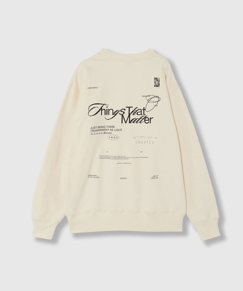 THINGS THAT MATTER(シングス ザット マター)の「"CHAOTIC" SWEAT / カオティックスウェット(スウェット・レディース・ライトグレー/ブラック/アイボリー・1/2)」の10枚目の写真