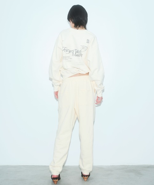 THINGS THAT MATTER(シングス ザット マター)の「"CHAOTIC" SWEAT / カオティックスウェット(スウェット・レディース・ライトグレー/ブラック/アイボリー・1/2)」の6枚目の写真