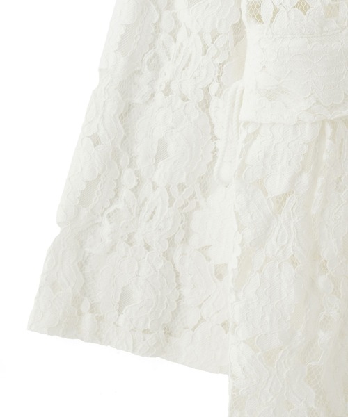 ROSE BUD(ローズバッド)の「LACE HOODIE(シャツ/ブラウス・レディース・ブラック/ホワイト・ONE SIZE)」の5枚目の写真
