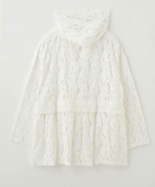 ROSE BUD(ローズバッド)の「LACE HOODIE(シャツ/ブラウス・レディース・ブラック/ホワイト・ONE SIZE)」の7枚目の写真