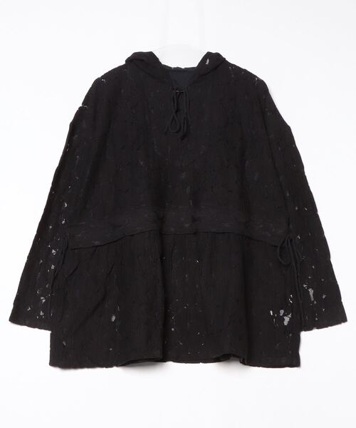 ROSE BUD(ローズバッド)の「LACE HOODIE(シャツ/ブラウス・レディース・ブラック/ホワイト・ONE SIZE)」の11枚目の写真