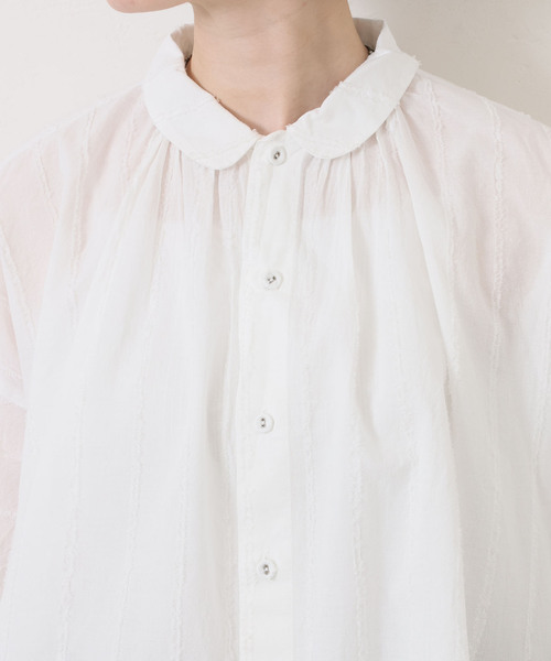 JOURNAL STANDARD LUXE(ジャーナルスタンダード ラックス)の「ドビーストライプギャザーシャツ(シャツ/ブラウス・レディース・ブラック/ホワイト・FREE)」の15枚目の写真