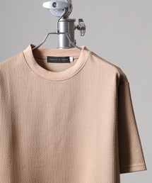 Mesh jacquard short-sleeved sweatshirt T-shirt / 網目柄ジャカード半袖スウェットTシャツ unisex