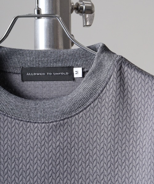 FUNALIVE(ファンアライブ)の「Mesh jacquard short-sleeved sweatshirt T-shirt / 網目柄ジャカード半袖スウェットTシャツ unisex(Tシャツ/カットソー・メンズ・グレー/ブラック/ホワイト/パープル/ベージュ・LL/M/L)」の11枚目の写真