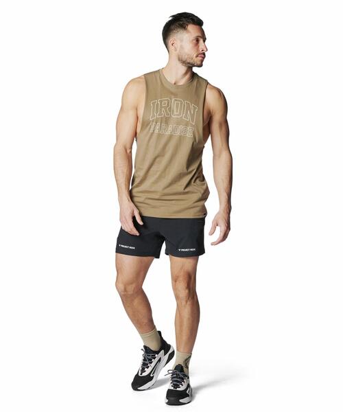 UNDER ARMOUR(アンダーアーマー)の「UAプロジェクトロック ショーユアワーク スリーブレス シャツ(ライフスタイル/メンズ)(タンクトップ・メンズ・ブラウン系・L/M/XL/3XL/S/2XL)」の3枚目の写真