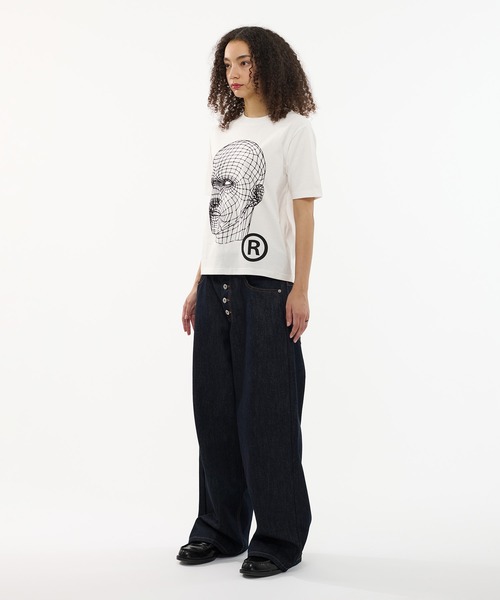 WISH FOR EVER(ウィッシュフォーエバー)の「FACE GRAPHIC ART TEE / フェイスグラフィックアートT(Tシャツ/カットソー・メンズ・ホワイト/グレー/チャコール/ネイビー/ブラック・LARGE/MEDIUM/SMALL)」の15枚目の写真