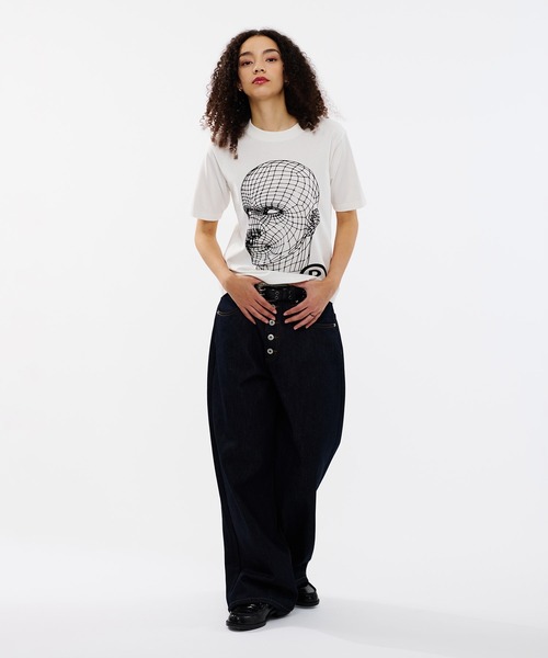 WISH FOR EVER(ウィッシュフォーエバー)の「FACE GRAPHIC ART TEE / フェイスグラフィックアートT(Tシャツ/カットソー・メンズ・ホワイト/グレー/チャコール/ネイビー/ブラック・LARGE/MEDIUM/SMALL)」の12枚目の写真