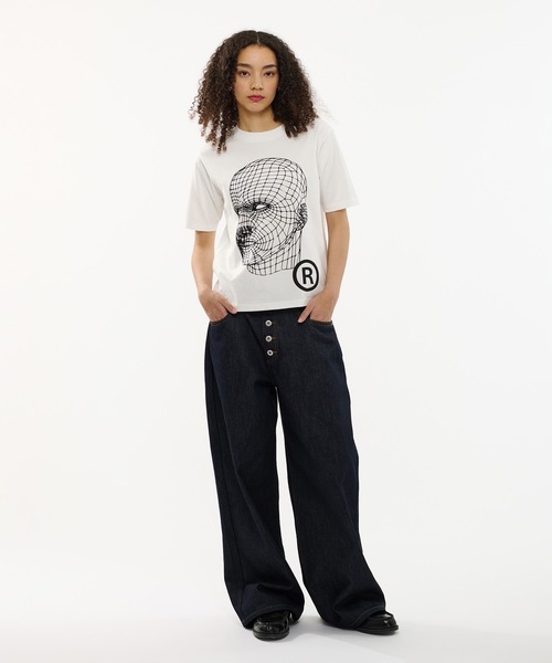 WISH FOR EVER(ウィッシュフォーエバー)の「FACE GRAPHIC ART TEE / フェイスグラフィックアートT(Tシャツ/カットソー・メンズ・ホワイト/グレー/チャコール/ネイビー/ブラック・LARGE/MEDIUM/SMALL)」の11枚目の写真