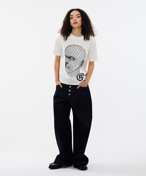 WISH FOR EVER(ウィッシュフォーエバー)の「FACE GRAPHIC ART TEE / フェイスグラフィックアートT(Tシャツ/カットソー・メンズ・ホワイト/グレー/チャコール/ネイビー/ブラック・LARGE/MEDIUM/SMALL)」の10枚目の写真