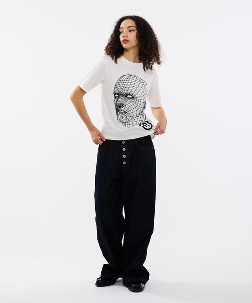 WISH FOR EVER(ウィッシュフォーエバー)の「FACE GRAPHIC ART TEE / フェイスグラフィックアートT(Tシャツ/カットソー・メンズ・ホワイト/グレー/チャコール/ネイビー/ブラック・LARGE/MEDIUM/SMALL)」の9枚目の写真