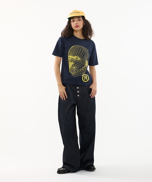 WISH FOR EVER(ウィッシュフォーエバー)の「FACE GRAPHIC ART TEE / フェイスグラフィックアートT(Tシャツ/カットソー・メンズ・ホワイト/グレー/チャコール/ネイビー/ブラック・LARGE/MEDIUM/SMALL)」の16枚目の写真