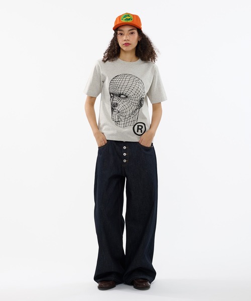 WISH FOR EVER(ウィッシュフォーエバー)の「FACE GRAPHIC ART TEE / フェイスグラフィックアートT(Tシャツ/カットソー・メンズ・ホワイト/グレー/チャコール/ネイビー/ブラック・LARGE/MEDIUM/SMALL)」の18枚目の写真