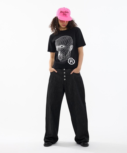 WISH FOR EVER(ウィッシュフォーエバー)の「FACE GRAPHIC ART TEE / フェイスグラフィックアートT(Tシャツ/カットソー・メンズ・ホワイト/グレー/チャコール/ネイビー/ブラック・LARGE/MEDIUM/SMALL)」の19枚目の写真