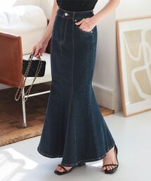 Petitle（プチレ）の「[ 低身長向けサイズ ] デニムマーメイドスカート（デニムスカート）」