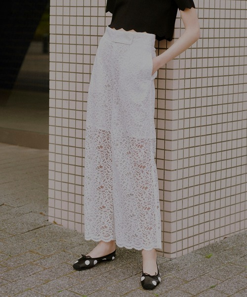 セール】ESTNATION / コード スカラップ レース パンツ（その他パンツ