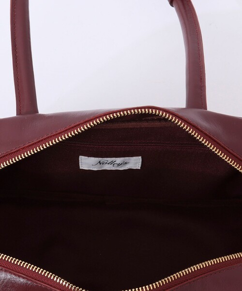 NOLLEY’S(ノーリーズ)の「横長スクエアボストンバッグ(ボストンバッグ・レディース・ボルドー/ブラック・FREE)」の12枚目の写真