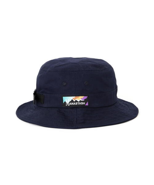 MANASTASH（マナスタッシュ）の「MANASTASH/マナスタッシュ  RAINBOW LOGO HAT/レインボーロゴハット（ハット・メンズ・オリーブ系/ブラック/ネイビー・F）」の6枚目の写真