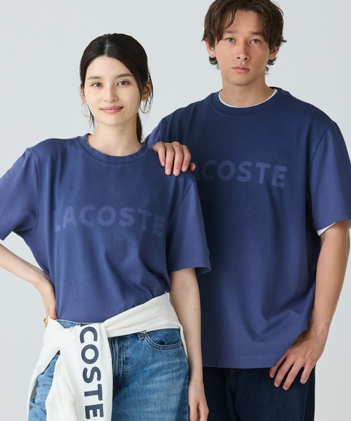 LACOSTE（ラコステ）の「グラデーション ステンシルブランドネームロゴTシャツ（Tシャツ/カットソー・メンズ・ブラウン/ダークブルー/グレイッシュブルー・2/4/3/5）」の18枚目の写真
