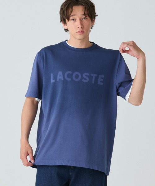 LACOSTE（ラコステ）の「グラデーション ステンシルブランドネームロゴTシャツ（Tシャツ/カットソー・メンズ・ブラウン/ダークブルー/グレイッシュブルー・2/4/3/5）」の7枚目の写真