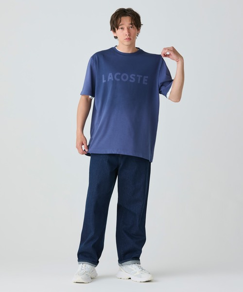 LACOSTE（ラコステ）の「グラデーション ステンシルブランドネームロゴTシャツ（Tシャツ/カットソー・メンズ・ブラウン/ダークブルー/グレイッシュブルー・2/4/3/5）」の19枚目の写真