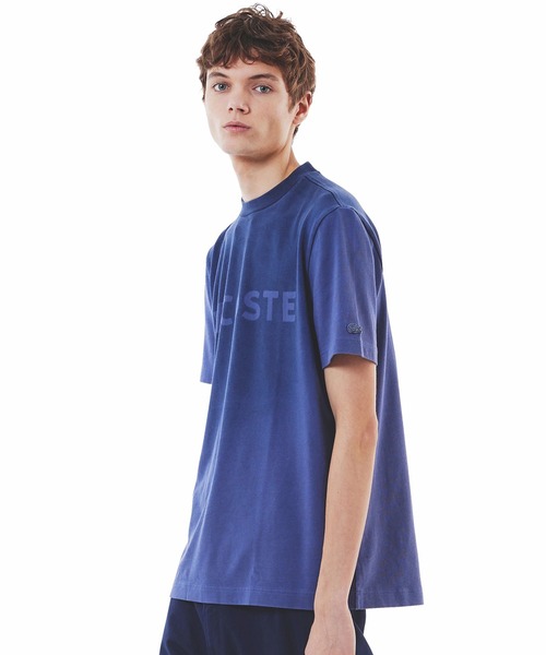 LACOSTE（ラコステ）の「グラデーション ステンシルブランドネームロゴTシャツ（Tシャツ/カットソー・メンズ・ブラウン/ダークブルー/グレイッシュブルー・2/4/3/5）」の5枚目の写真