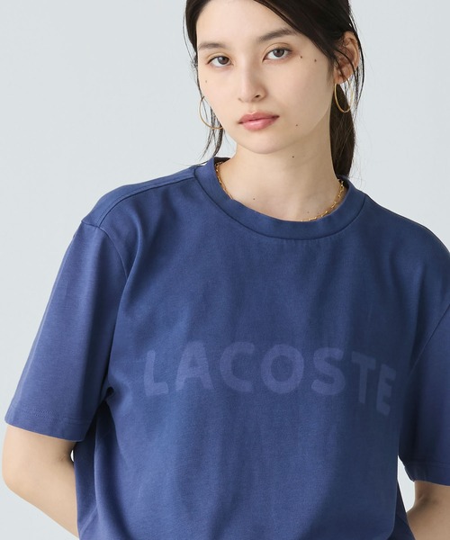 LACOSTE（ラコステ）の「グラデーション ステンシルブランドネームロゴTシャツ（Tシャツ/カットソー・メンズ・ブラウン/ダークブルー/グレイッシュブルー・2/4/3/5）」の10枚目の写真