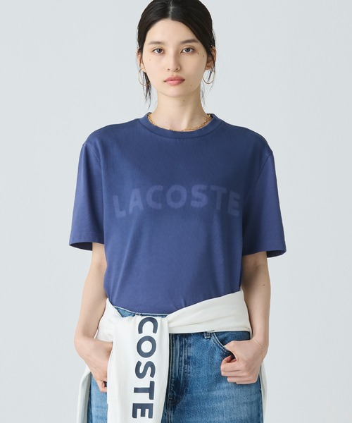LACOSTE（ラコステ）の「グラデーション ステンシルブランドネームロゴTシャツ（Tシャツ/カットソー・メンズ・ブラウン/ダークブルー/グレイッシュブルー・2/4/3/5）」の14枚目の写真