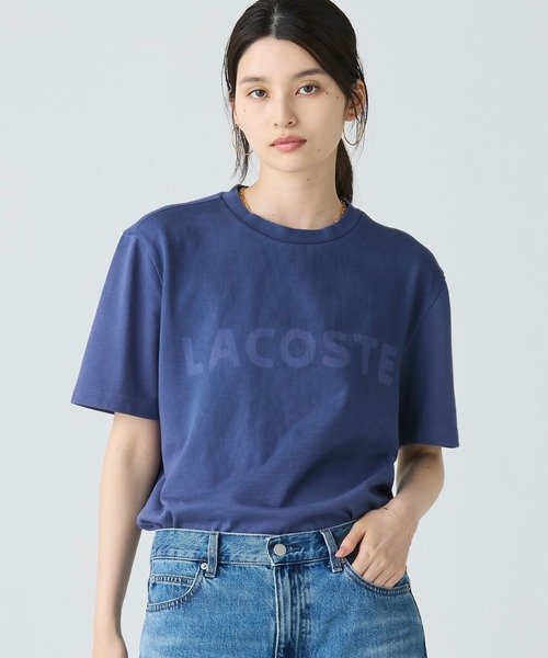 LACOSTE（ラコステ）の「グラデーション ステンシルブランドネームロゴTシャツ（Tシャツ/カットソー・メンズ・ブラウン/ダークブルー/グレイッシュブルー・2/4/3/5）」の11枚目の写真