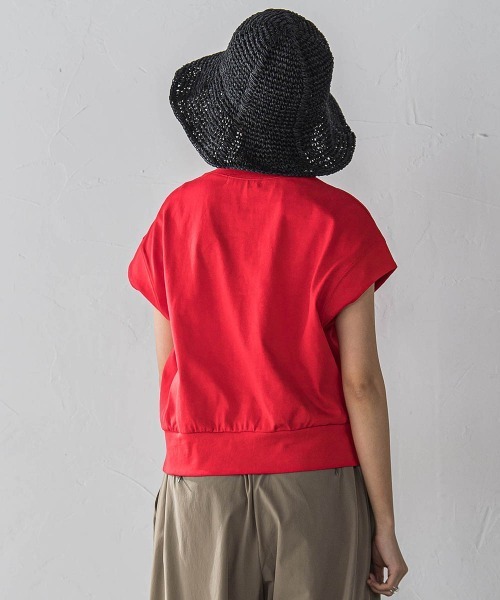 MAYSON GREY（メイソングレイ）の「フラワーモチーフフレンチスリーブプルオーバー≪手洗い可能≫（Tシャツ/カットソー・レディース・ライトグレー/ホワイト/レッド・M）」の15枚目の写真