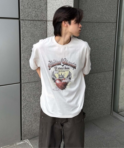 sedacle(セダクル)の「エンジェルハートグラフィックTシャツ(Tシャツ/カットソー・レディース・チャコールグレー/アイボリー/ベージュ・LARGE/MEDIUM/SMALL)」の17枚目の写真