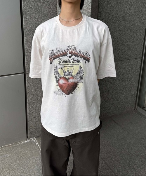 sedacle(セダクル)の「エンジェルハートグラフィックTシャツ(Tシャツ/カットソー・レディース・チャコールグレー/アイボリー/ベージュ・LARGE/MEDIUM/SMALL)」の15枚目の写真