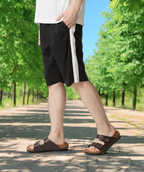 TopIsm（トップイズム）の「速乾ドライメッシュ加工 プリントショーツ（その他パンツ・メンズ・ブラック系9/グレー系2/ブラック系4/グレー/ブラック系1/ブラック×ホワイト・M/L/LL）」の2枚目の写真