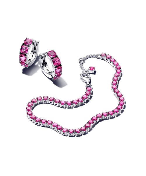 スパークリング ピンク テニス ブレスレット（ブレスレット）｜Pandora