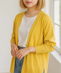 スリット入りカーディガン