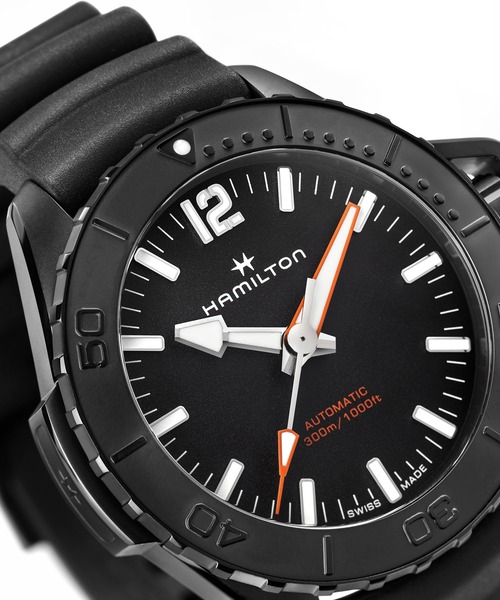 HAMILTON（ハミルトン）の「HAMILTON [ハミルトン] 腕時計 Khaki Navy （カーキ ネイビー） Openwater オート 自動巻き 46MM ブラック×ブラック（アナログ腕時計・メンズ・ブラック・FREE）」の5枚目の写真