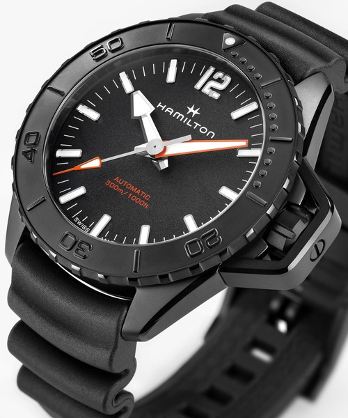 HAMILTON（ハミルトン）の「HAMILTON [ハミルトン] 腕時計 Khaki Navy （カーキ ネイビー） Openwater オート 自動巻き 46MM ブラック×ブラック（アナログ腕時計・メンズ・ブラック・FREE）」の6枚目の写真