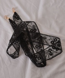 VIBGYOR Women | 【resonance】レース アースカラー スカーフリボン【6色展開/マルチウェイ】(チャーム付き)(バンダナ/スカーフ)