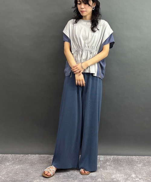 NICOLE white（ニコルホワイト）の「【セットアップ】プルオーバー×パンツ（ワンピース・レディース・グリーン/ブラック/グレー/ブルー・FREE）」の14枚目の写真