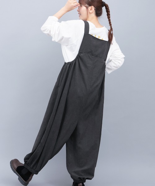チチカカ（チチカカ）の「Orale! サルエル風サロペットパンツ（サロペット/オーバーオール・レディース・カーキ/ブラック・FREE）」の4枚目の写真