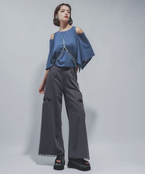 HARE（ハレ）の「カタアキスクエアT(HARE)（Tシャツ/カットソー・レディース・ブルー/ブラック・FREE）」の8枚目の写真