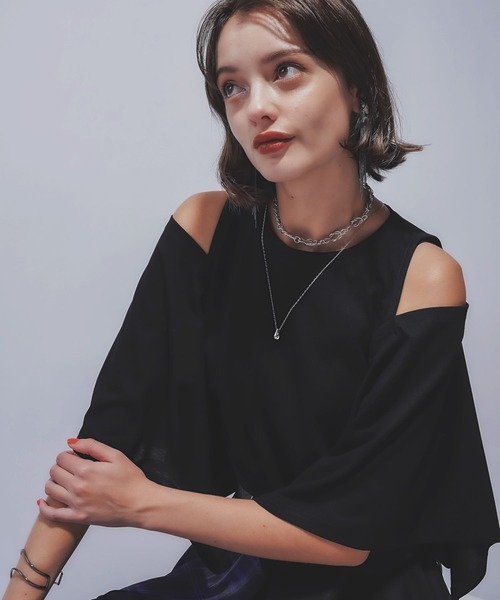 HARE（ハレ）の「カタアキスクエアT(HARE)（Tシャツ/カットソー・レディース・ブルー/ブラック・FREE）」の13枚目の写真