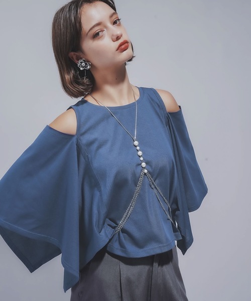 HARE（ハレ）の「カタアキスクエアT(HARE)（Tシャツ/カットソー・レディース・ブルー/ブラック・FREE）」の17枚目の写真