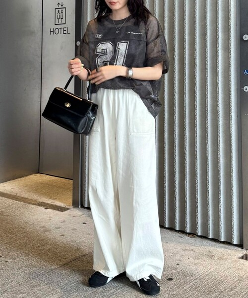 fredy emue（フレディエミュ）の「メッシュゲーミングTシャツ（Tシャツ/カットソー・レディース・チャコールグレー/ネイビー・38）」の22枚目の写真