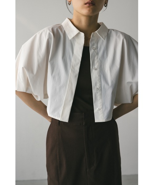 美品✨STYLEMIXER ディープタックドルマンシャツ グレー ドルマンショートシャツ（シャツ/ブラウス）｜STYLEMIXER