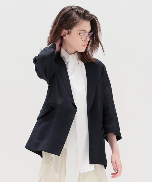 DRESSLAVE(ドレスレイブ)の「big bow tie blouse(ビッグボウタイブラウス)(シャツ/ブラウス・レディース・ライトブルー/ホワイト・38)」の11枚目の写真