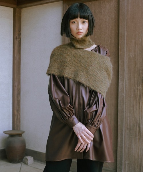 TELOPLAN（テーロプラン）の「【TELOPLAN】Ninian Knit Piece / ニニアンニットピース（ニット/セーター・レディース・カーキブラウン・ONE SIZE）」の3枚目の写真