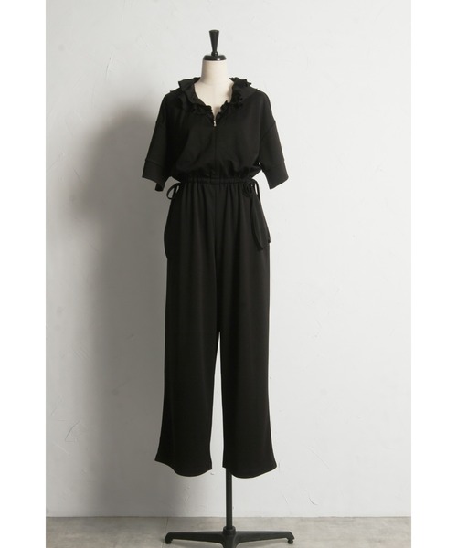 &. NOSTALGIA（アンドドットノスタルジア）の「【ZOZO限定】フリルカラーオールインワン（つなぎ/オールインワン・レディース・ブラック/ブラウン・FREE）」の16枚目の写真